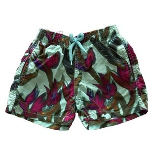 Vilebrequin Kids Swim Trunks - Pink and Green Floral